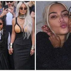 Kim Kardashian i jej córka Chicago West na pokazie mody. Później czułe selfie.