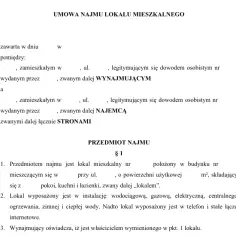 Gotowy aneks do umowy najmu mieszkania w PDF - format zgodny z prawem