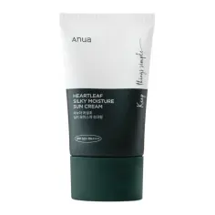 Krem Anua Heartleaf Silky Moisture Sun Cream SPF 50+ PA++++, nawilżający i chroniący skórę.