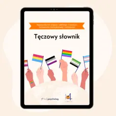 Tęczowy słownik wyjaśnia, transpłciowość co to. Różne flagi symbolizują tożsamości LGBTQIA+.