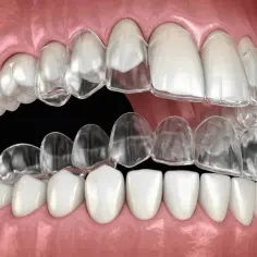 Przezroczyste nakładki na zęby, czyli invisalign co to jest? Pokazują, jak działają, delikatnie korygując zgryz.