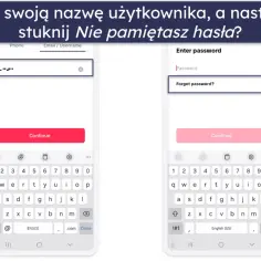 Ekran logowania z opcją "Nie pamiętasz hasła?", która pomoże Ci jak usunąć hasło kontroli rodzicielskiej na telefonie dziecka.
