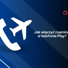 Ikona słuchawki telefonicznej z samolotem symbolizuje podróż. Dowiedz się, jak włączyć roaming w telefonie Play, by być w kontakcie za granicą.