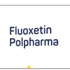 Napis "Fluoxetin Polpharma" na białym tle.