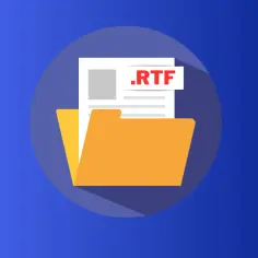 Ikona folderu z dokumentem .RTF.