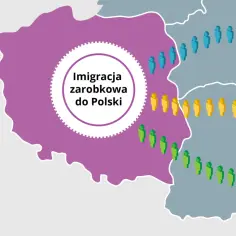 Mapa pokazuje imigrację zarobkową do Polski. Najwięcej zezwoleń na pracę wydano dla obywateli Ukrainy (91 436), Białorusi (4 456) i Mołdawii (2 005).