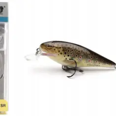 Przynęta Salmo Executor 5 SR w kształcie pstrąga, gotowa do łowienia w wodach słodkich.