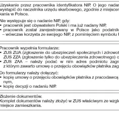 Kroki do uzyskania NIP dla pracownika, w tym formularze ZUS i dokumenty do złożenia. Zarząd powinien zapoznać się z tymi procedurami.