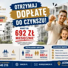 Szczęśliwa rodzina z kluczami do mieszkania. Program "Mieszkanie na Start" oferuje dopłatę do czynszu nawet 692 zł miesięcznie.