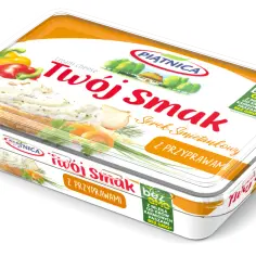 Serek Piątnica Twój Smak z przyprawami, idealny jako dodatek do dziczyzny, np. sarniny. Bez GMO.