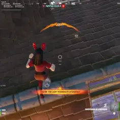 Gracz w grze Fortnite, który właśnie dowiedział się, jak zainstalować Fortnite, jest ostatnim żyjącym członkiem drużyny.