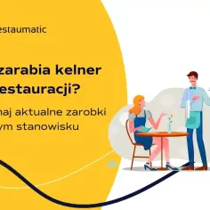 Ile zarabia kelner w restauracji? Poznaj aktualne zarobki na tym stanowisku. Ilustracja przedstawia kelnera obsługującego gościa.