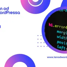 Fragment kodu CSS z regułą dla h1.error404, tekst "Nauka", "styli", "CSS" i logo.