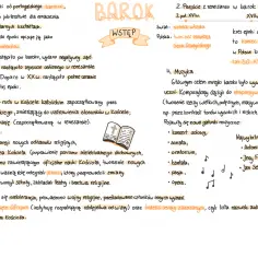 Notatki o epoce barok, jej cechach, muzyce i kontrreformacji.