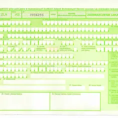 Zaświadczenie lekarskie ZUS ZLA. Pole 22 dotyczy NIP płatnika. Czy do zwolnienia lekarskiego potrzebny jest nip pracodawcy? Tak, pole 22.