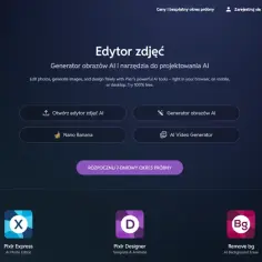 Pixlr oferuje darmową sztuczną inteligencję do edycji zdjęć i tworzenia grafik. Wypróbuj generator obrazów AI i inne narzędzia.