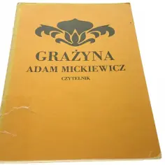 Okładka książki "Grażyna" Adama Mickiewicza, wydawnictwo Czytelnik.