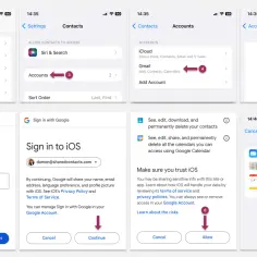 Kroki do dodania kontaktów Google na iPhone: Ustawienia > Kontakty > Konta > Dodaj konto > Google.