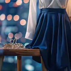 Granatowa spódniczka: to elegancja na co dzień czy też wieczór?