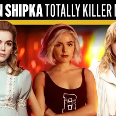 Kiernan Shipka w trzech odsłonach, przypominająca o jej filmach, serialach i programach.