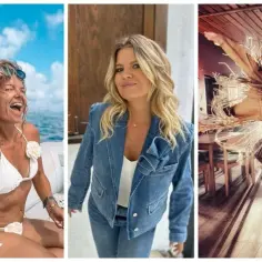 Trzy ujęcia Marty Manowskiej: na łodzi w bikini, w jeansowej kurtce i w stroju z frędzlami. Ile lat ma Marta Manowska?