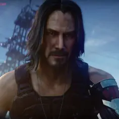Johnny Silverhand z gry Cyberpunk 2077, polskiej gry, w której walczy o przetrwanie w dystopijnym świecie.