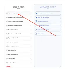 Jak sprawdzić datę produkcji iPhone? Kliknij "Apple Warranty & Activation Status" lub "Apple Serial Number Check" na stronie.
