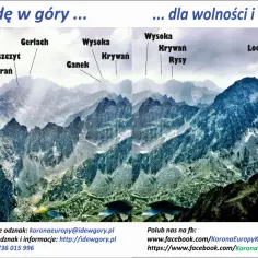 Widok na majestatyczne szczyty Tatr, w tym Gerlach, Rysy i Lodowy Szczyt. To wielka korona Tatr, zapraszająca do zdobywania wolności i radości.