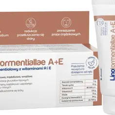 Krem Linotormentiallae A+E z ekstraktem tormentiolowym i witaminami A, E. Redukuje przetłuszczanie i zmiany trądzikowe.