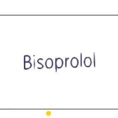 Napis "Bisoprolol" na białym tle. Może to być nazwa leku, np. Bisocard 2,5.