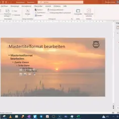 Jak ustawić obraz jako tło w Powerpoint: panel "Formatowanie tła" z opcją "Obraz lub tekstura" i suwakiem przezroczystości.