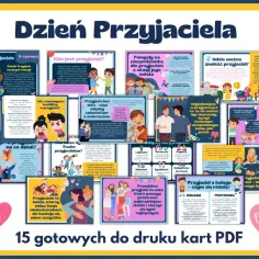 Dzień Przyjaciela: karty z cytatami, pomysłami na świętowanie i wskazówkami, jak pielęgnować przyjaźń.