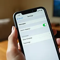 Ustawienia telefonu pokazują, jak włączyć iMessage. Zielony przełącznik przy "Messages" oznacza, że funkcja jest aktywna.