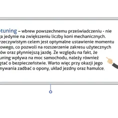 Chiptuning to optymalizacja silnika, nie tylko moc. Czy chiptuning jest bezpieczny? Tak, jeśli zadbasz o hamulce i opony.