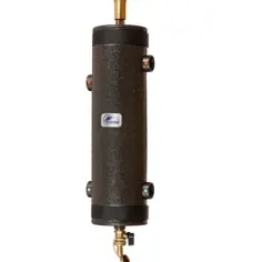Cylindryczny separator powietrza z logo Elterm. Może być stosowany w systemach, gdzie występują sprzęgło hydrauliczne wady.