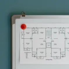 Plan 1. piętra z wymiarami pomieszczeń. Pomocne przy pisaniu podania o mieszkanie.