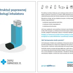 Ilustracja niebieskiego inhalatora ciśnieniowego na białym tle.