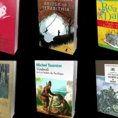 Książki z listy lektury liceum: "Mutter Courage", "Most do Terabithii", "Charlie i fabryka czekolady", "Chłopcy z Placu Broni", "Piątek", "Wojna i pokój".