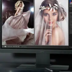 Monitor BenQ wyświetla zdjęcia modelek. Dowiedz się, jak sprawdzić, jaki masz monitor w komputerze, by cieszyć się taką jakością obrazu.