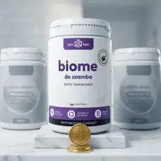 Najlepszy środek do udrażniania rur i szamba - Biome. Produkt polski, który wystarcza na 12 miesięcy. Złoty medal potwierdza jego skuteczność.