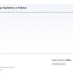 Strona główna Krajowego Systemu e-Faktur. Możliwość wystawiania faktur online, uwierzytelnienie przez MCU. Idealne rozwiązanie dla faktura na osobę fizyczną.