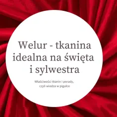 Czerwony, pofałdowany aksamit tworzy tło dla białego koła z tekstem o welurze, idealnym na święta i sylwestra.