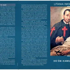 Litania do św. Kamila: obraz przedstawia świętego Kamila de Lellis niosącego chorego Jezusa.