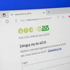 Ekran logowania do eZUS. Instrukcja jak zalogować się do PUE ZUS. Wybierz metodę logowania lub zarejestruj się.