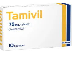 Tamivil 75 mg, 10 tabletek - lek na grypę na receptę z oseltamiwirem.