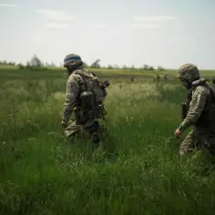 Żołnierze w kamuflażu ostrożnie przemieszczają się przez wysokie trawy. Czy to przygotowanie do zasadzki, czy patrol?