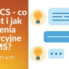 Czat RCS rewolucjonizuje SMS, oferując nowe możliwości komunikacji. Ikony symbolizują pomysły i rozmowy.