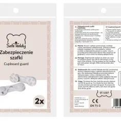 Zabezpieczenie szafy przesuwnej przed kotem: proste w montażu, samoprzylepne blokady Safe Teddy. Skuteczna ochrona przed ciekawskimi łapkami.