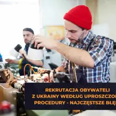 Praca przy maszynach: zatrudnienie ukraińca ze statusem UKR na podstawie powiadomienia. Rekrutacja obywateli z Ukrainy według uproszczonej procedury.