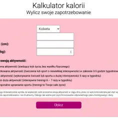 Kalkulator PAL: Oblicz swoje dzienne zapotrzebowanie kaloryczne